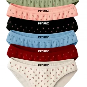 Pack of 6 Cotton Blend Hipster For Women ( Multi Color )