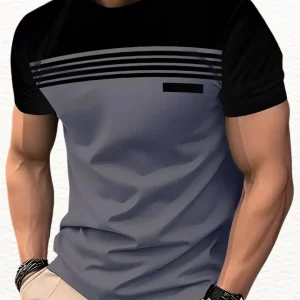 TrendsTalk Men Cotton Blend Regular Fit Printed Polo T Shirt